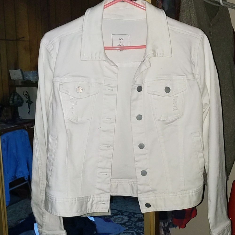 White denim jacket